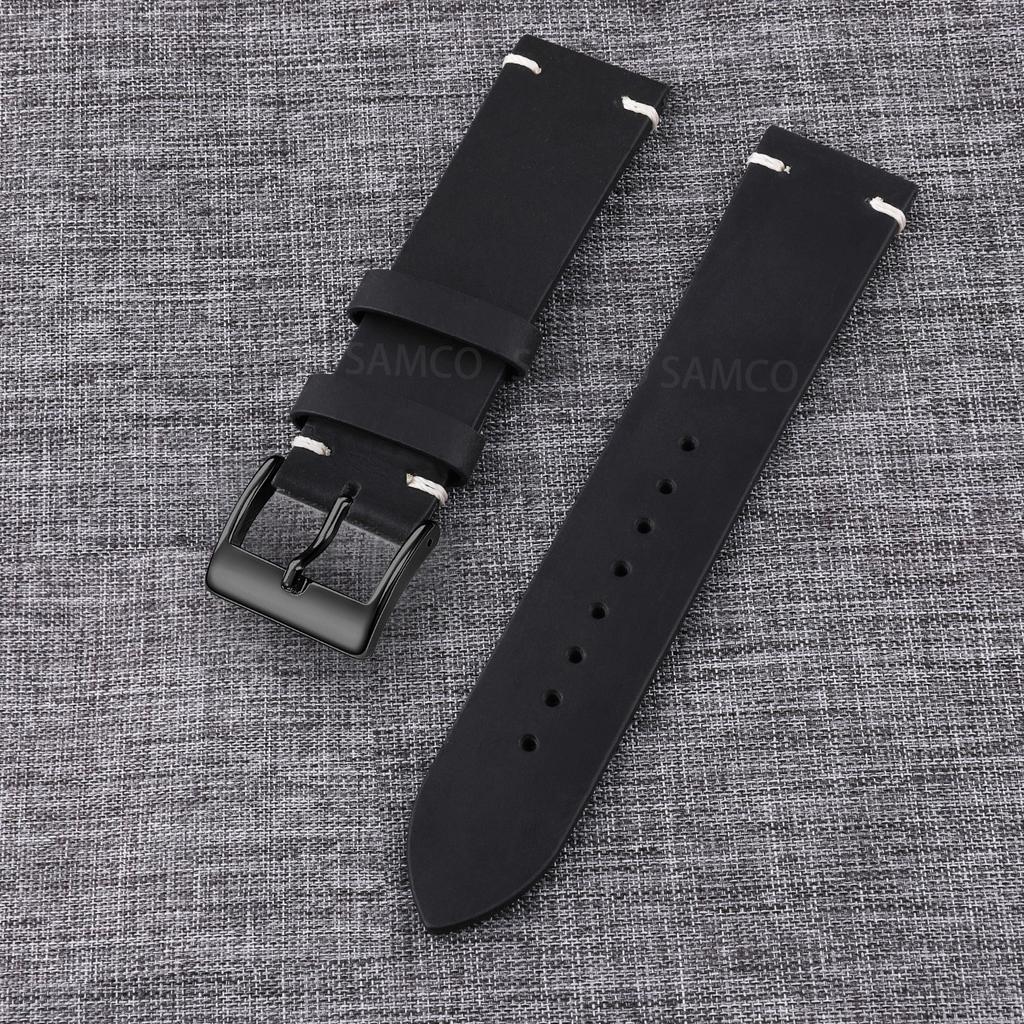 Genuine Leather Watch Bands , Vintage Top Grain Leather Watch Straps 18mm, 19mm, 20mm, 21mm, 22mm, 24mm for Seiko Citizen Orient