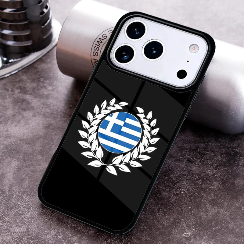 Greek Greece Flag Phone Case for iPhone 17 16 15 Pro Max Air 14 13 12 11 Plus Shockproof Cover