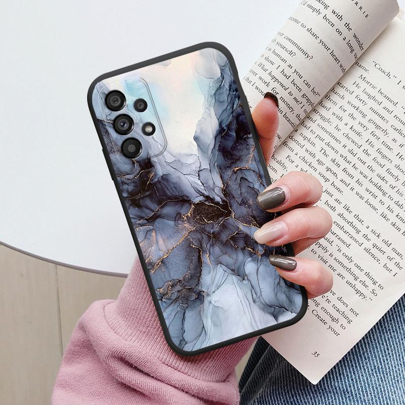 Case For Samsung Galaxy A53 5G A 53 Back Cover Protective Silicone Funda Fashion Marble Stone Texture Coque For Samsung A53 Capa