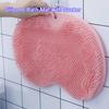 Silicone Bath Mat with Sucker,Non-Slip Back&Foot Scrubber Pad for Shower Massage,Exfoliating Brush Skin Care Bathroom Essentials