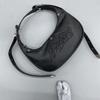 Heiße Mädchen Schwarze Schultertaschen Damen High Street Stickerei Leder Weiche Handtasche Geldbörse Weiblich Vintage Achseltasche