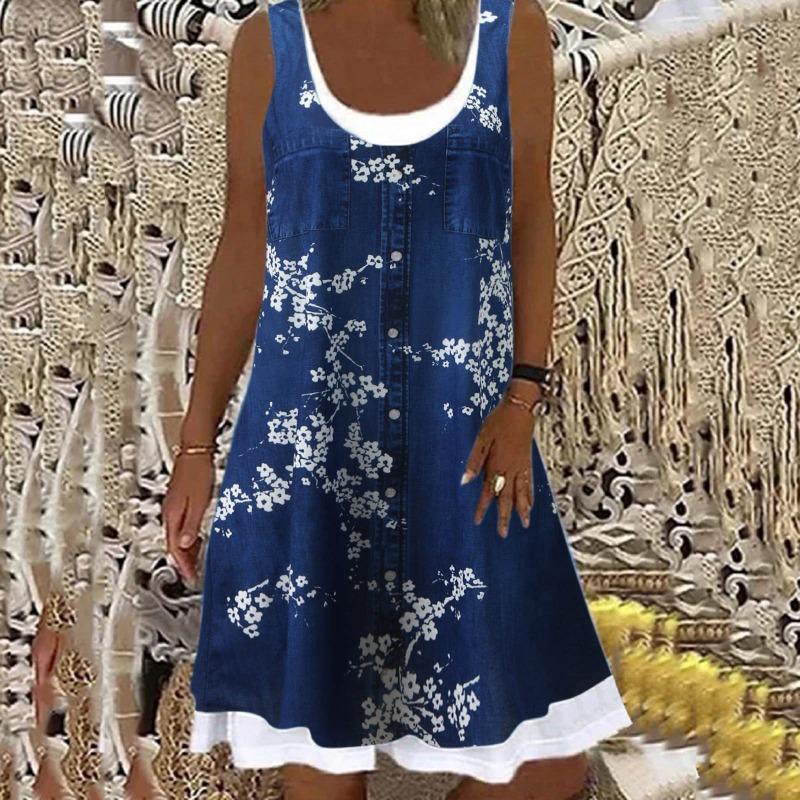 Dress Sleeveless Loose Beach Long Women s Dress L