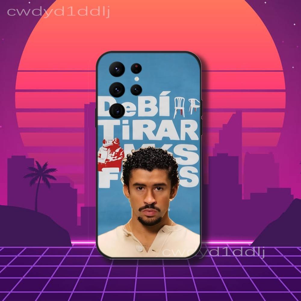 

B-Bad Bunny DTMF Debi Tirar Mas Fotos Phone Case For Samsung S10,S21,FE,S21 ,S26,S25,S24,S23,Ultra,S9,S22,Plus Black Shockproof Samsung S26ULTRA