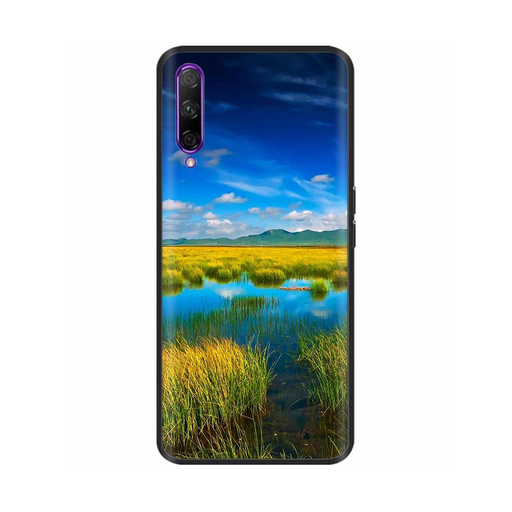 Black Silicone Case For Huawei P Smart Pro Case Cute Soft Cover for Huawei P Smart Pro Fundas PSmart Pro Protective Shell Capas