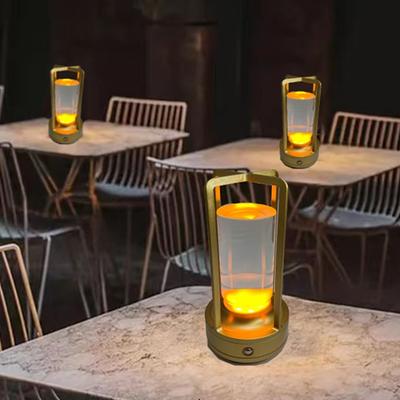 LED Cordless Table Lamp Rechargeable Retro Bar Restaurant Night Light Touch Dimming Desk Lamps Bedroom Home Outdoor Decor Gifts