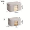 1 Piece Large Capacity Covered Storage Box with Perspective Window, Multi-purpose Foldable Quilt Storage Bag, Waterproof