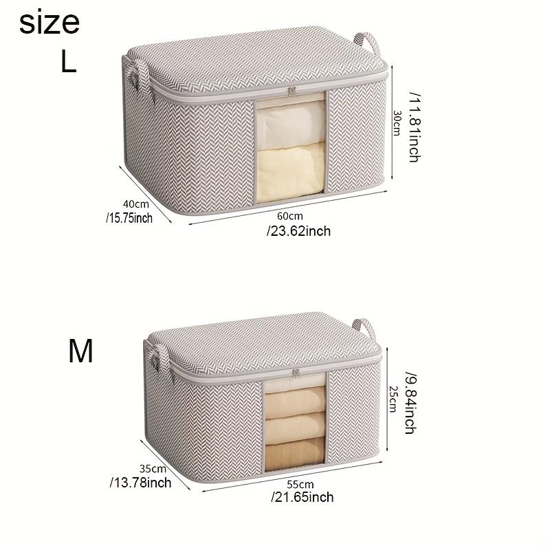 1 Piece Large Capacity Covered Storage Box with Perspective Window, Multi-purpose Foldable Quilt Storage Bag, Waterproof