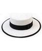 Taping White Long Panama Hat