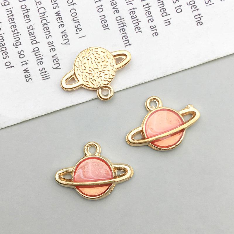 

Pink Drip Oil Alloy Moon Star Pendant Charm for DIY Handmade Jewelry