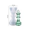 1 Stück DIY Schachfigur Epoxidharzform Dame König 3D Schach Silikonformen