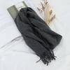 Solid color 100% wool scarf, women's high-end sense, women's versatile spring and autumn thin scarf, men's shawl wholesale