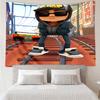 Gobelin z nadrukiem Subway Surfers, Tło, Łatwy montaż, Idealny do sypialni, biura i salonu, z estetycznym dekoracyjnym zawieszeniem na ścianę.