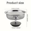 2Set Kitchen Sink Strainer With Handle & Stopper Replacement Drain Basket Stainless Steel Mesh Filter Waste Hole