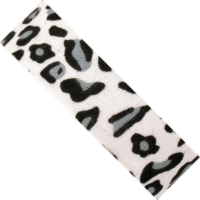 Fabric Tape Black White Leopard 1.5 Cm X 3 M