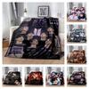BTS Bangtan Boys Vintage Schwarze Collage Flanell Überwurfdecke Weich Warm Sofa Bettbezug Für Kpop ARMY Fans Schlafzimmer Dekor Geschenk