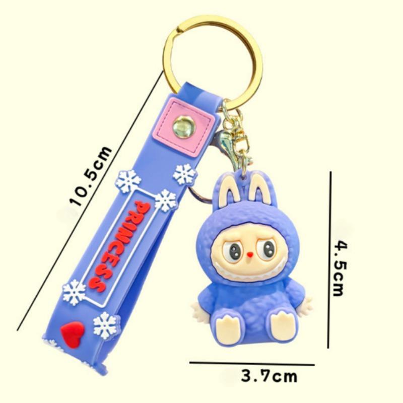 Keychain Cute Three-dimensional Soft Rubber Figurine Backpack Hanging Ornament