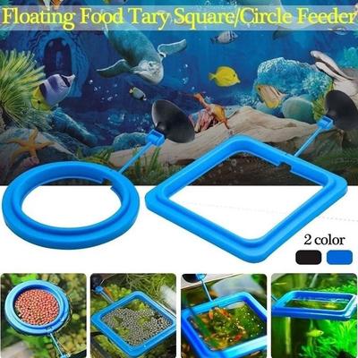 Fischfutter Fütterung Neuartiger Quadratischer/runder Schwimmender Futterspender Zierfische Wasserpflege Qua S9W1