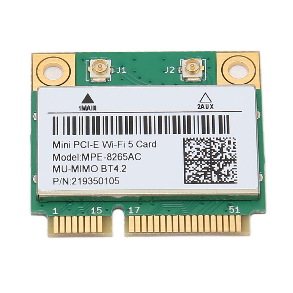 MINI PCIE 1200M WiFi Adapter 8265AC 2.4GHz 5GHz Dual Band 802.11ac Bluetooth 4.2 Network Card for Windows 10 8.1 8 7