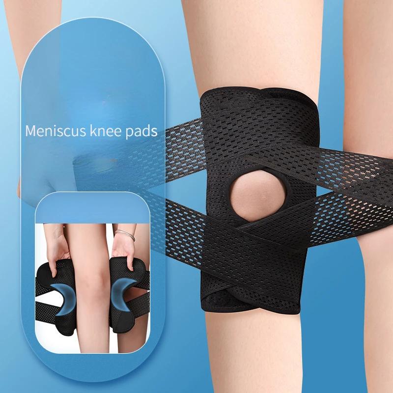 1PC Sports Knee Pads Men Women Pressurized Elastic Knee Pads Arthritis Joints Protector Fitness Gear Volleyball Run Knee Brace