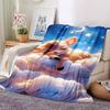 1pc Clouds Stars Blanket Lightweight Flannel Throw for Sofa Bed Travel Camping Livingroom Office Couch Chair
