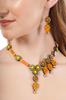Handmade Terracotta Jewelry Set: Dangle Necklace & Earrings