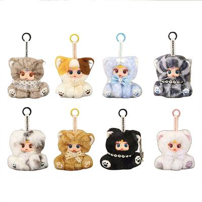 Mléčná bonbónová Hravá kočka Klíčenka Slepá krabička Nadýchaná plyšová hračka Roztomilý dárek Kawaii ozdoba Překvapení MM pro mazlivé plyšové objímací pohodlí Rozkošný měkký