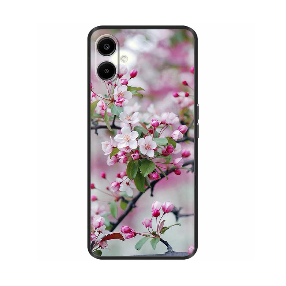 For Samsung Galaxy A06 Back Cover Soft Black Print Silicone Bumper Phone Case for Samsung Galaxy A06 A05 A04 Cases Fundas Coque