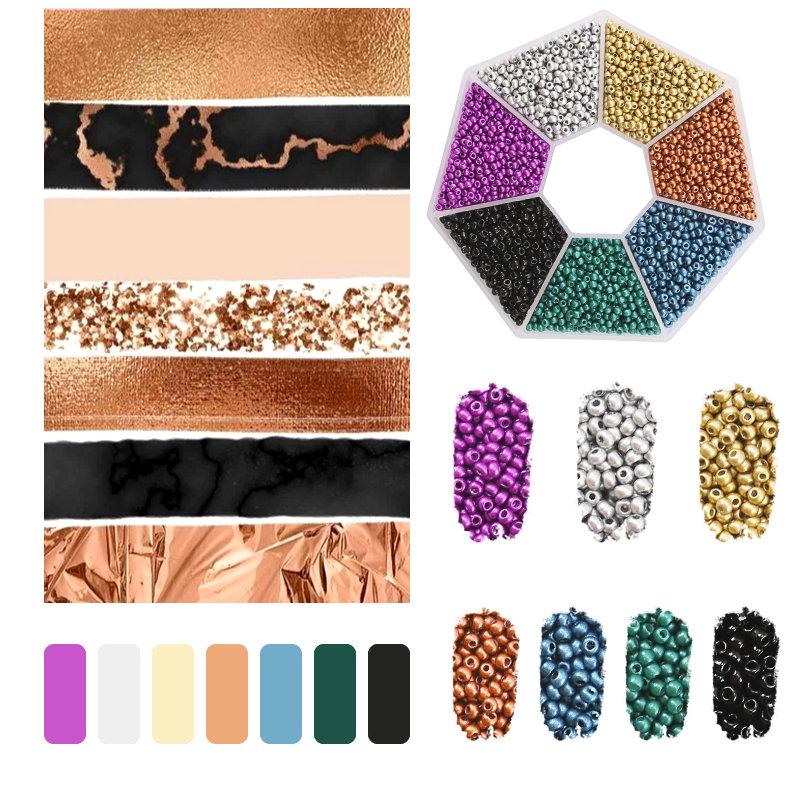 2mm Seed Beads Kit Small Beads For Needlework Craft Round Glass Jewelry Beads For Jewelry Making Bracelet Necklace Handmade DIY