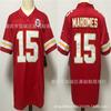 Kansas City Chiefs NFL Koszulka Piłkarska Mahomes 15 Kelce 87 Haftowana Bawełniana Męska Koszulka Sportowa Drużynowa