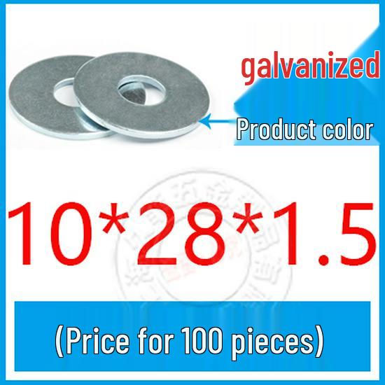 GB96-85 Carbon Steel Galvanized Thickened Oversized Flat Washer, Sizes M3-M20