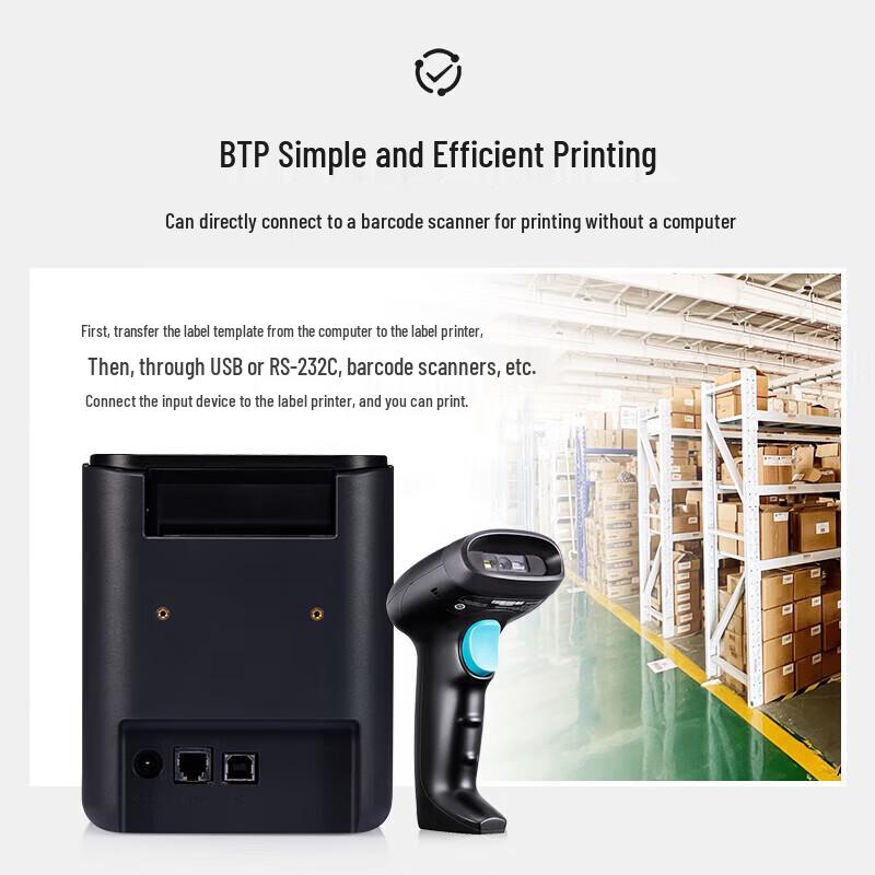 Brother P-touch Professioneller Etikettendrucker CN-Stecker (Adapter enthalten)