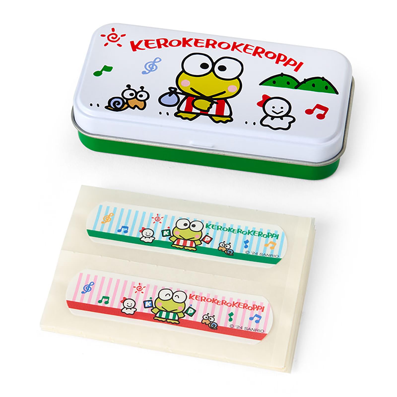 Sanrio Tin Case Sanrio 10 pieces designs x 5 pieces 452513 Band-Aids & (Everyday Goods, Forever) Keroppi, (2 each)