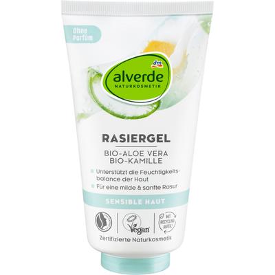 Alverde Aloe Chamomile Sensitive Shaving Gel 150ml, 1 Pack