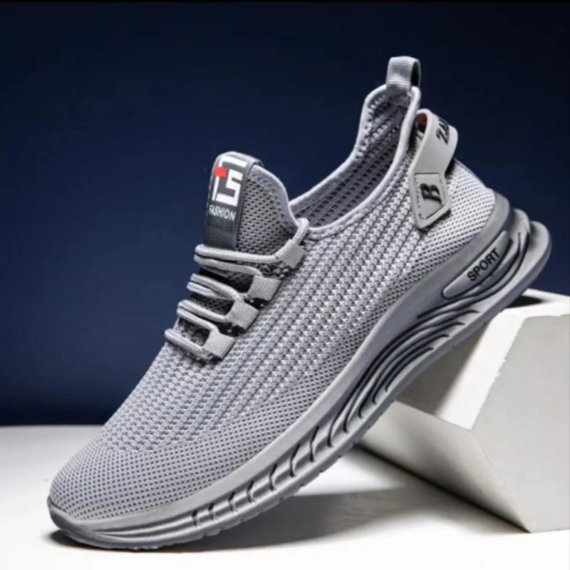

Модные мужские кроссовки сетчатые повседневные туфли на шнуровке дышащие легкие кроссовки для ходьбы мужские туфли размер 39-48 Zapatillas Hombre 44 серый