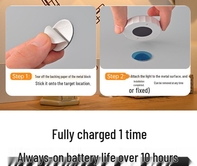 Rechargeable Wireless LED Cabinet Spotlight with Induction Sensor