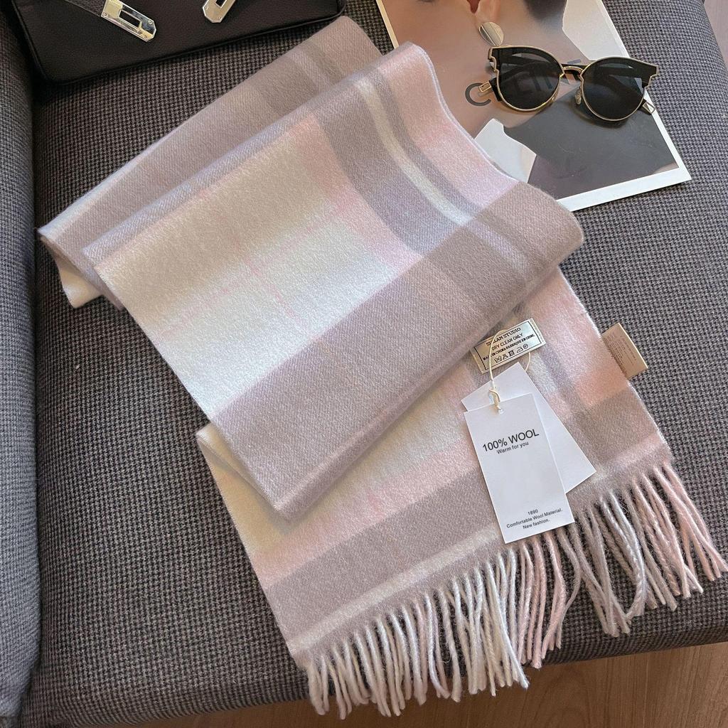 2025 Unisex 100% Wool Scarf: Versatile and Warm for Autumn & Winter