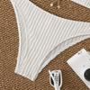 European and American Women's Sexy Backless Strappy Bikini Swimsuit - Solid Color, Hot Spring Wear