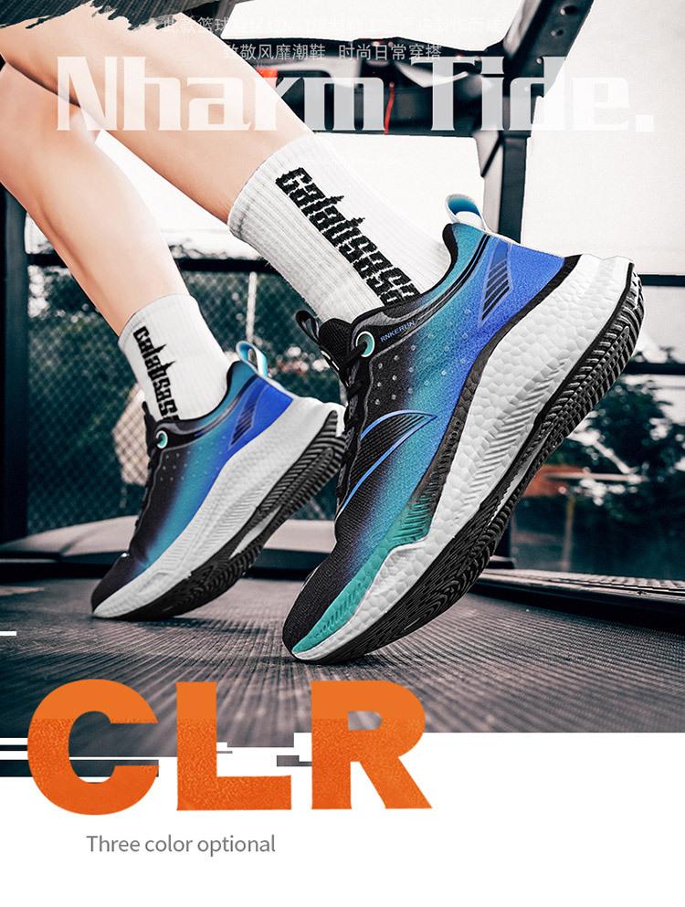 Running Shoes 2025 New Carbon Plate Racing Shoes Breathable Mesh Student Running Shoes Youth Sports Shoes Boys Trendy Shoes