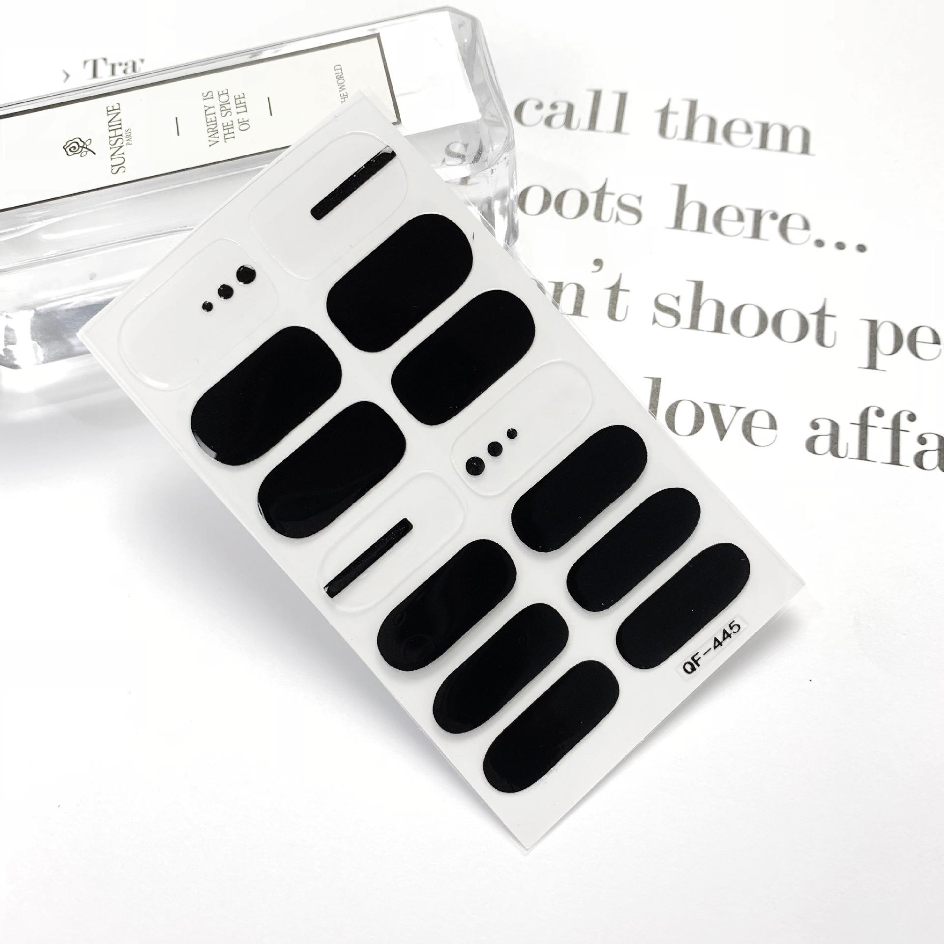 Ins Dark Series Geometric Personality Face Nail Art Sticker Simple Rose Nail Sticker Waterproof Tear Nail Sticker QF445