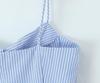 2025 Chic Striped Sleeveless V-Neck Sexy Slim Fit Backless Camisole Top