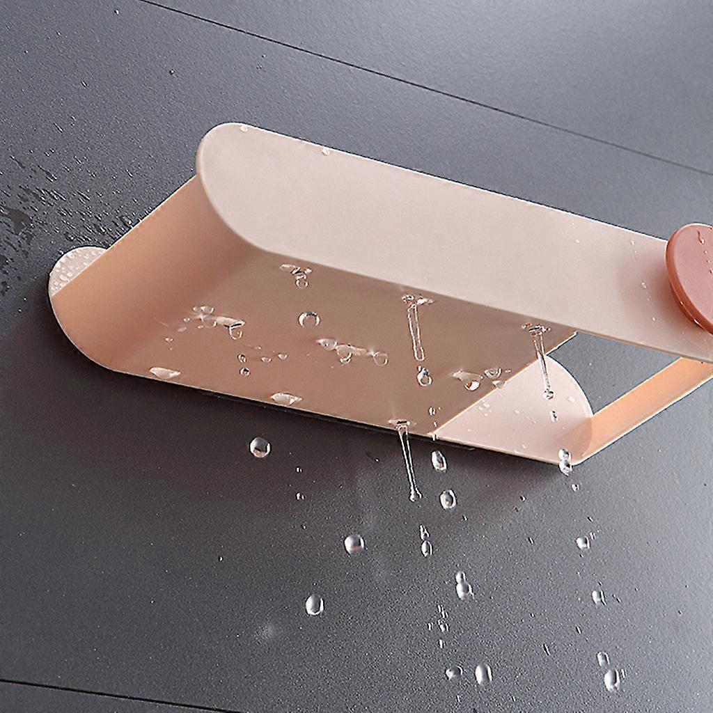 Self-Adhesive Wall Mounted Hair Dryer Holder Punch-Free Hair Dryer Rack Tool  small Pink