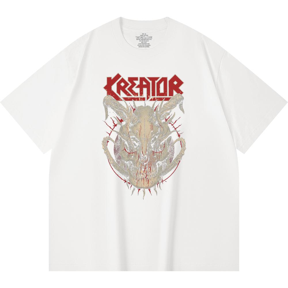 230 Gsm 100% Cotton Heavy Metal T-Shirt  Rock Band Popular Music Print Unisex Heavy Cotton T Shirt