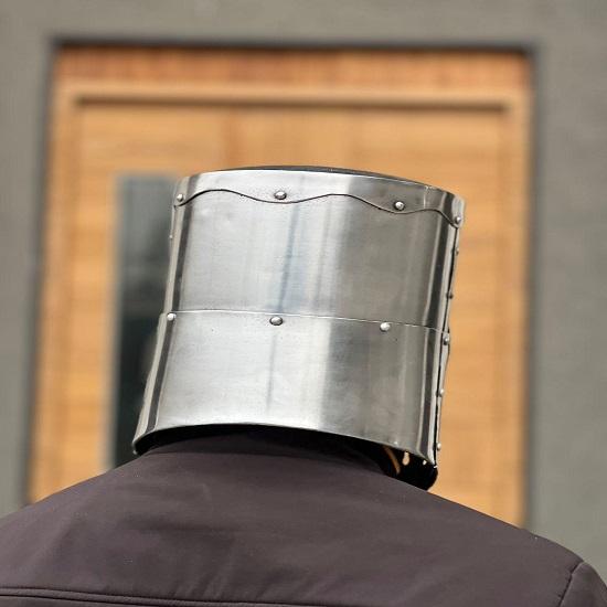 Handmade Medieval Italian Crusader Helmet 18 Gauge Steel Knight LARP Armor