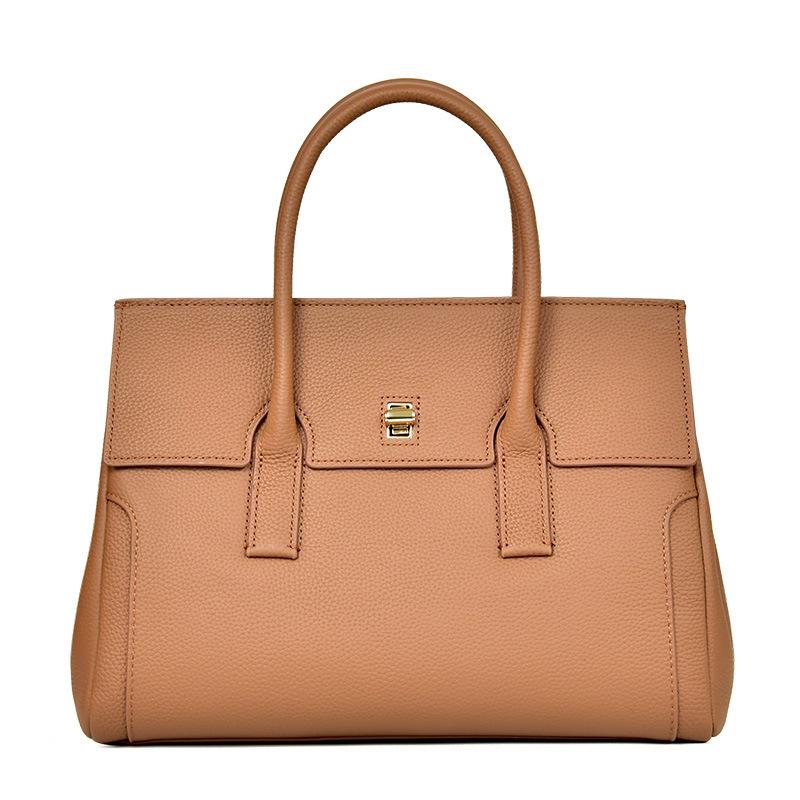 Geantă de mână de damă din piele naturală Stil nou high-end 2025 Piele de vacă strat superior Navetă Modă Capacitate mare Geantă de mână crossbody