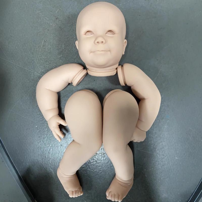 24 Zoll Reborn-Puppenbausatz June, offene Augen, blanko, unbemalt, Neugeborenen-Puppenbausätze, DIY-Simulationspuppenform für Puppensammler, unfertiges Babypuppenzubehör