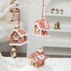 Christmas Decoration Glowing Cottage - Soft Clay Fairy Tale Gingerbread House, Festive Display for Home & Window Decor