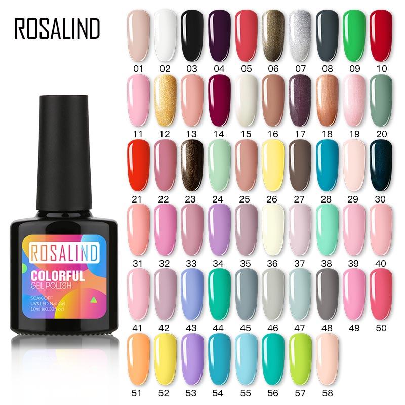 

ROSALIND 10 мл Soak Off УФ-гель для ногтей Гибридный лак для ногтей Гель-лак для дизайна ногтей
