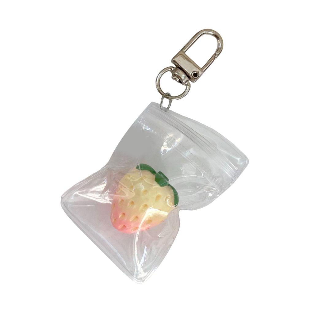 Sturdy Resin Alloy Strawberry Phone Charm Pendant Accessory In Clear Bag Portable for Lovely Styles Fashion Lovers