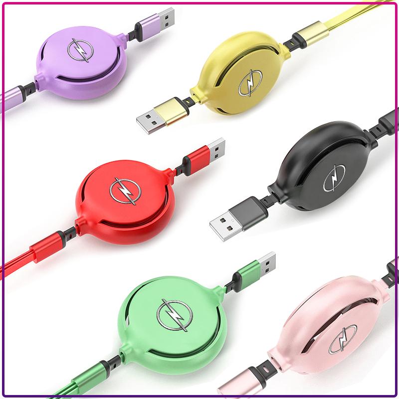 Car Mounted Telescopic Three In One Mobile Phone Charger For Opel Astra H G Corsa Insignia Astra Antara Meriva Zafira Interior