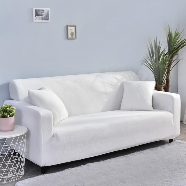 Wodoodporny pokrowiec na sofę Elastyczny jednolity kolor Pokrowiec na sofę do salonu Pokrowiec na narożną sofę w kształcie litery L Pokrowiec na fotel